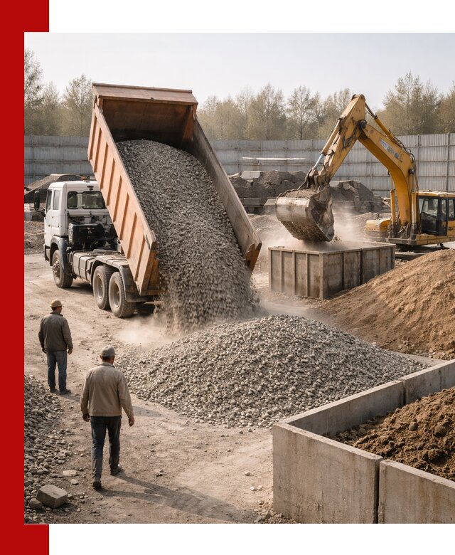 Доставка нерудных материалов с погрузкой и разгрузкой в Баксане