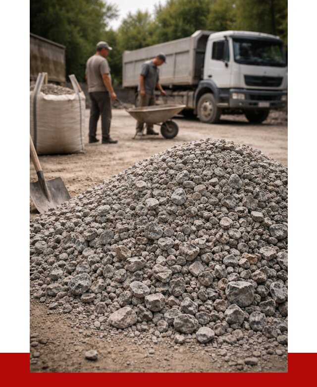 Гранитный щебень фракция 20-40 в Баксане от 3233 руб. ПРОНЕРУДБкс