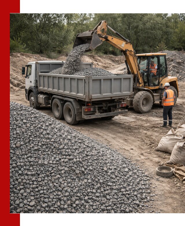 Доставка гравийного щебня в Баксане оптом и в розницу