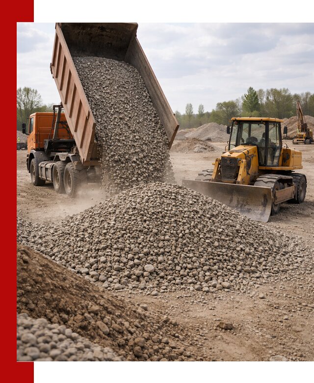 Доставка гравийного щебня фракции 40-70 в Баксане