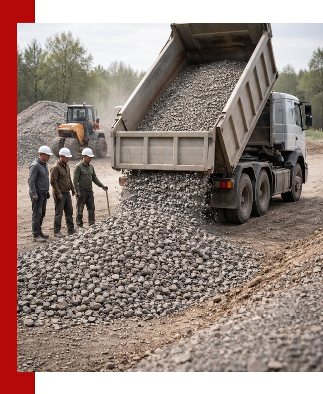 Доставка гравийного щебня фракции 70-120 в Баксане