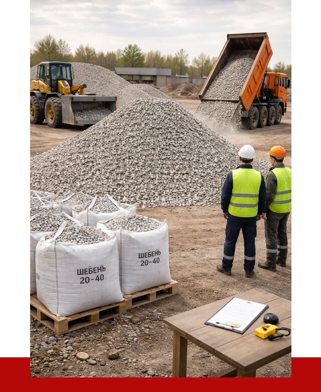 Известняковый щебень 20-40 в Баксане от 2121 р. ПРОНЕРУДБкс