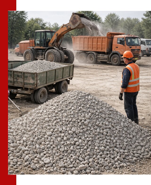 Доставка известнякового щебня фракция 20–40 в Баксане