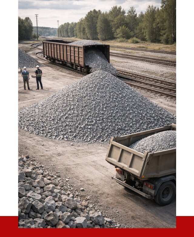 Железнодорожный щебень 20-60 в Баксане от 1717 р. | ПРОНЕРУДБкс