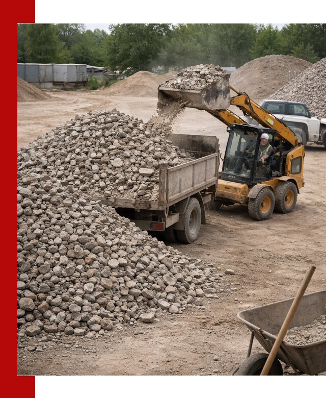 Доставка вторичного щебня в Баксане для строительных работ