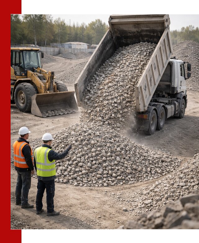 Вторичный щебень фракция 40–70 доставка в Баксане