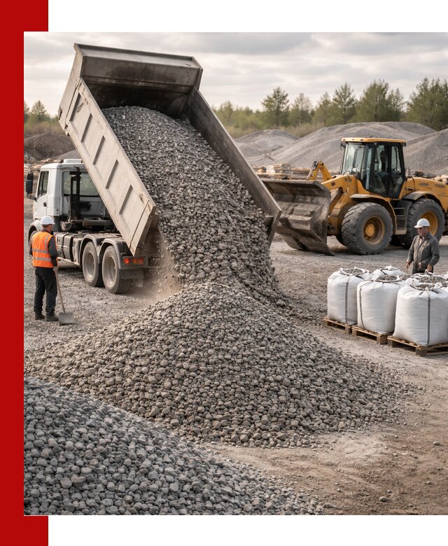 Бетонный щебень фракция 5–20 с доставкой в Баксане