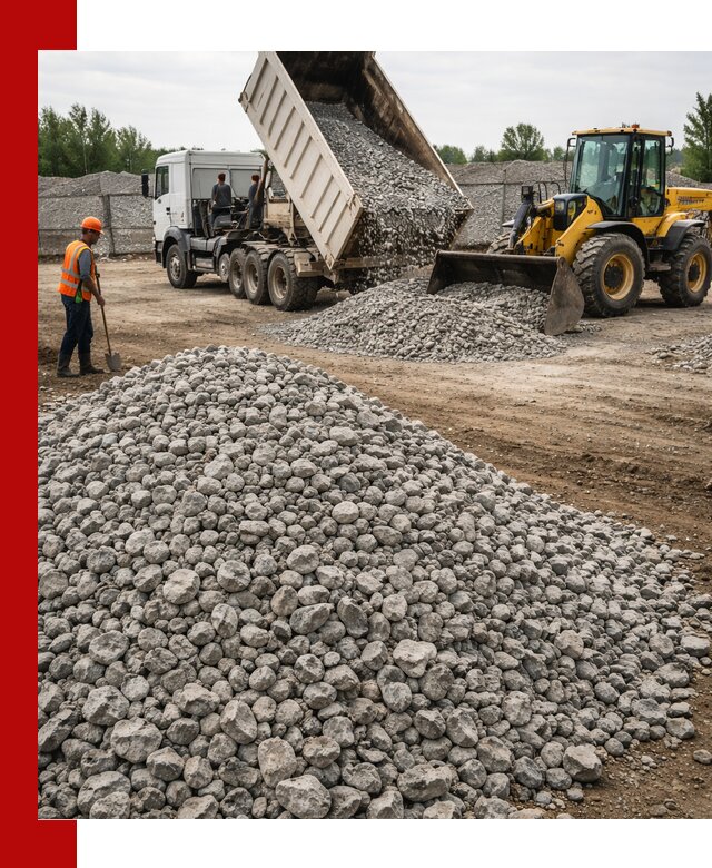 Доставка бетонного щебня фракции 40-70 в Баксане