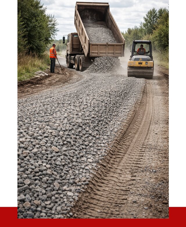 Щебень для отсыпки дороги в Баксане от 2728 р. ПРОНЕРУДБкс