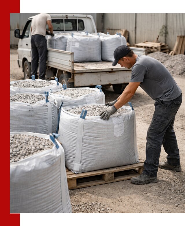 Доставка щебня в мешках по выгодным ценам в Баксане