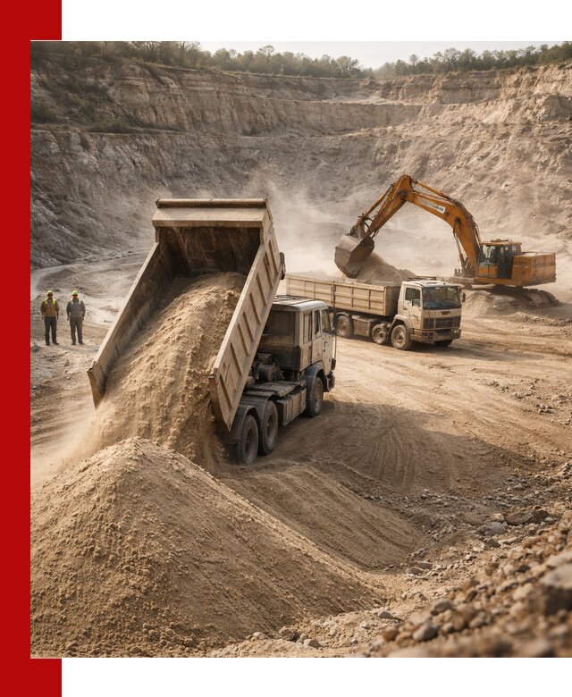 Карьерный песок навалом с доставкой в Баксане