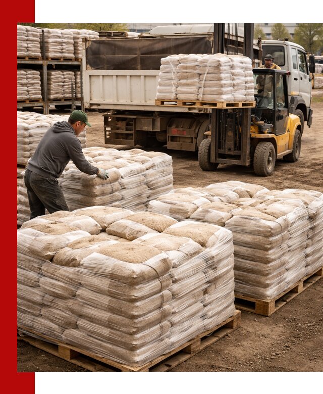 Карьерный песок в мешках с доставкой в Баксане