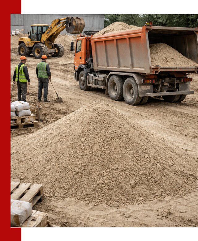 Доставка и продажа мытого речного песка в Баксане