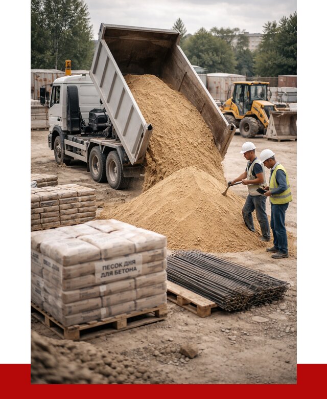 Песок для бетона в Баксане от 2526 р. с доставкой, ПРОНЕРУДБкс