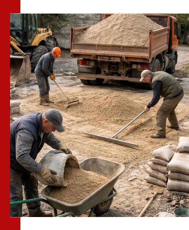 Поставка песка для стяжки в Баксане с быстрой доставкой