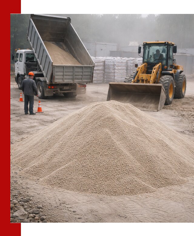 Кварцевый песок фракция 0–8 для стройработ в Баксане