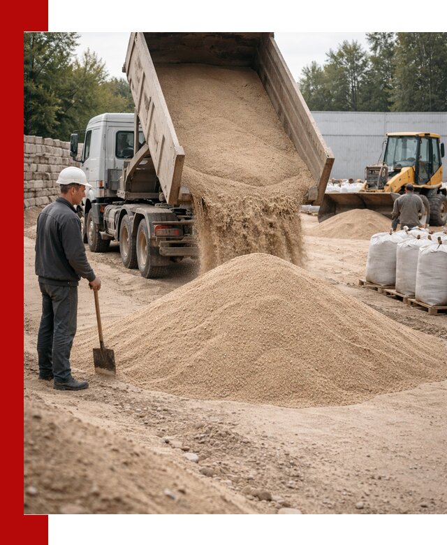 Кварцевый песок фракция 0–3 мм с доставкой в Баксане