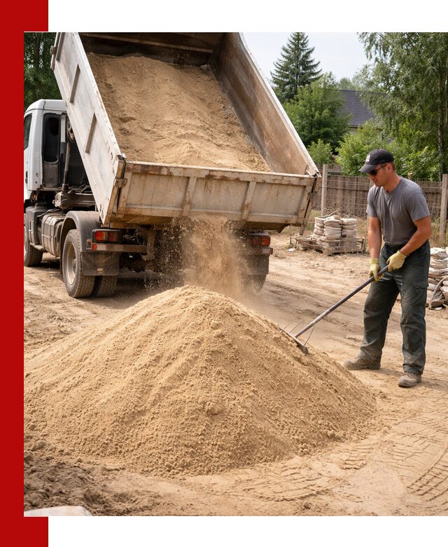 Доставка сухого песка самосвалами в Баксане