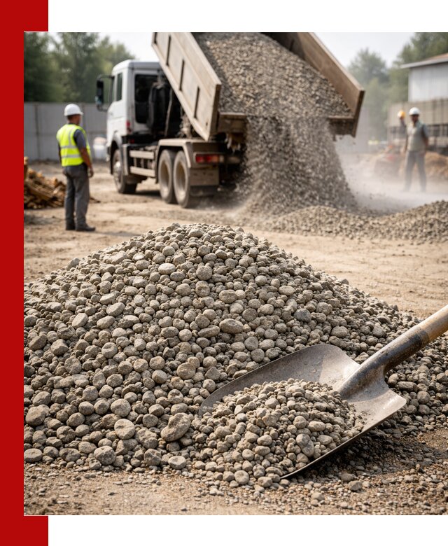 Доставка гравия фракции 20-40 в Баксане с самосвалами