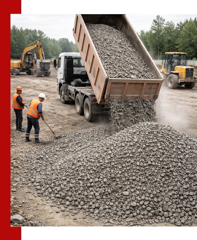 Доставка гравия фракции 40-70 в Баксане оптом и в розницу