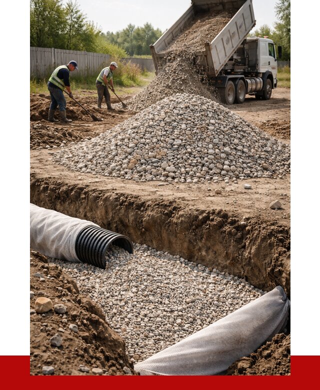 Гравий для дренажа в Баксане от 2222 р., доставка ПРОНЕРУДБкс