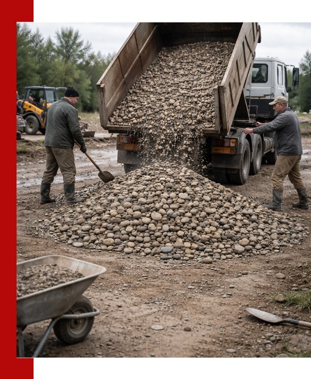 Доставка гальки речной оптом и в розницу в Баксане