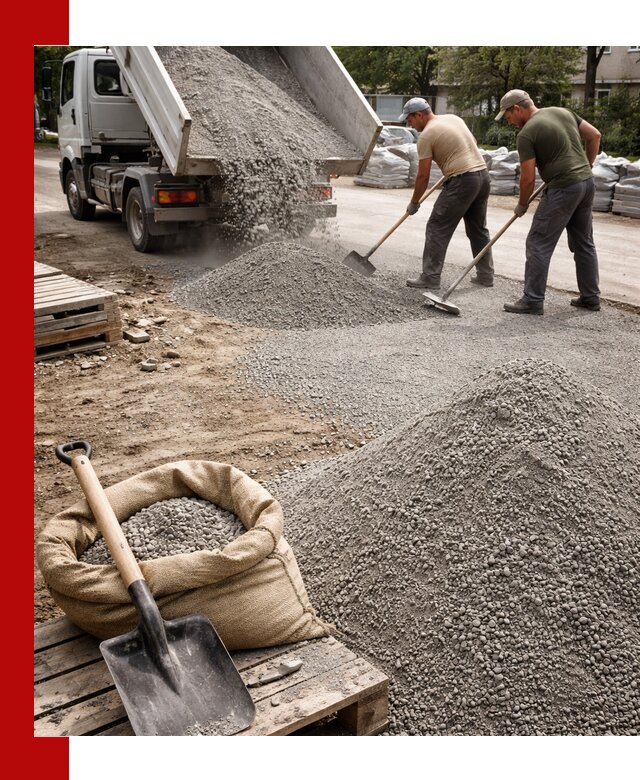 Отсев для тротуарной плитки в Баксане — доставка и укладка