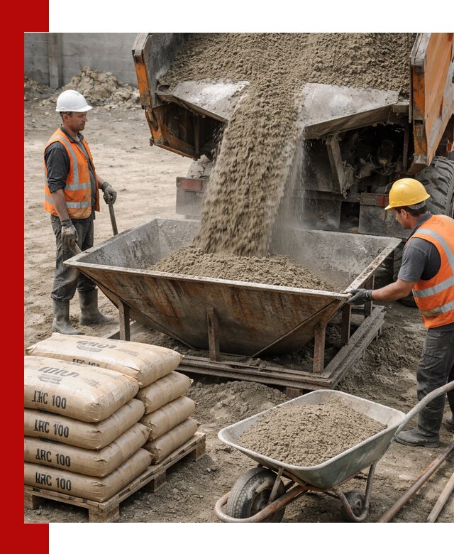 Доставка цементно-песчаной смеси М100 в Баксане