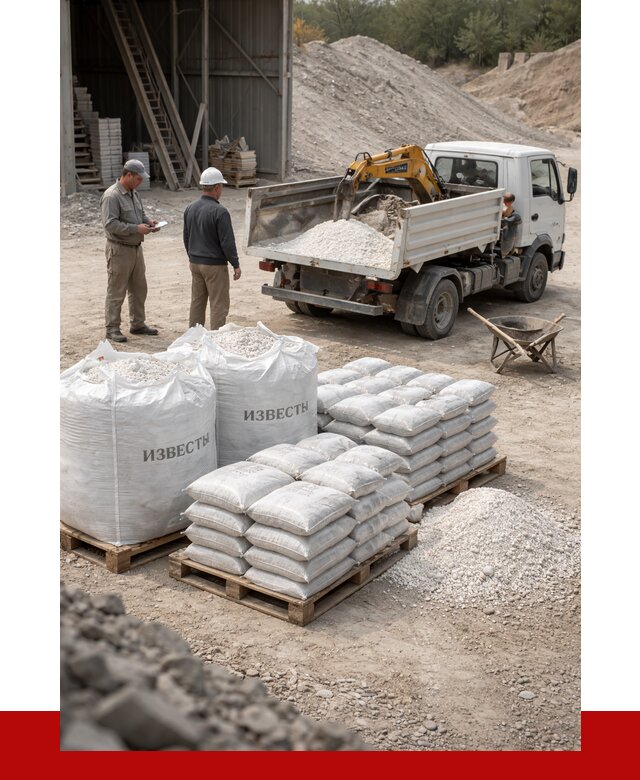 Известь строительная в Баксане с доставкой от 4243 р. | ПРОНЕРУДБкс