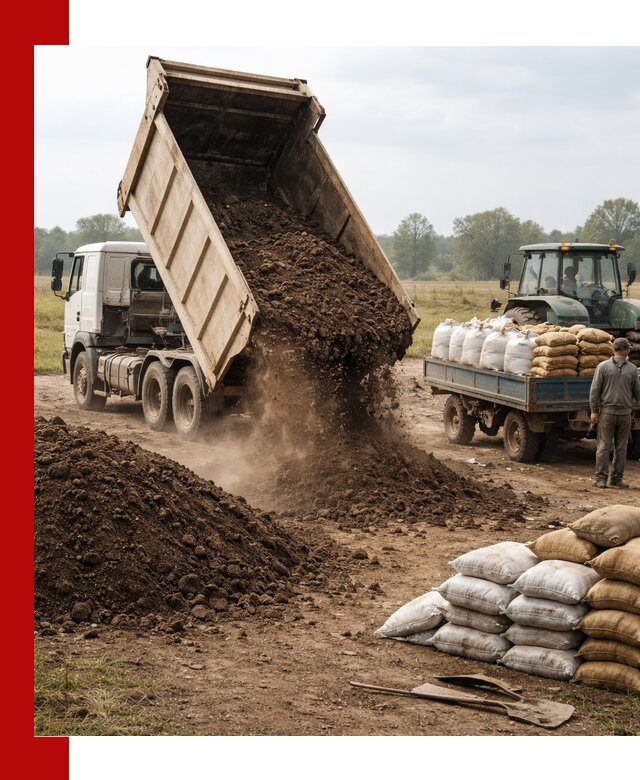 Доставка грунта и удобрений оптом в Баксане для сельхоз и строительства