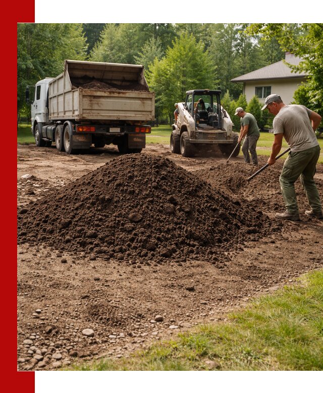 Доставка и укладка грунта для газона в Баксане