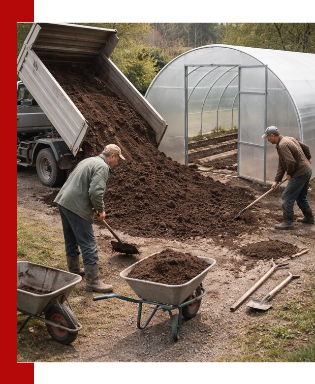Грунт для теплицы с доставкой в Баксане — плодородный субстрат под растения