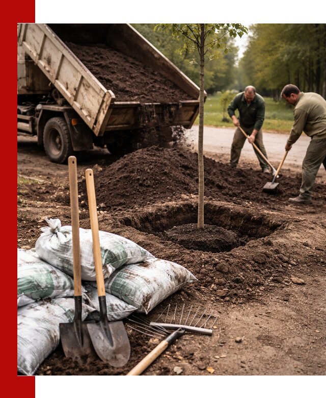 Грунт для посадки деревьев в Баксане — доставка и подготовка почвы