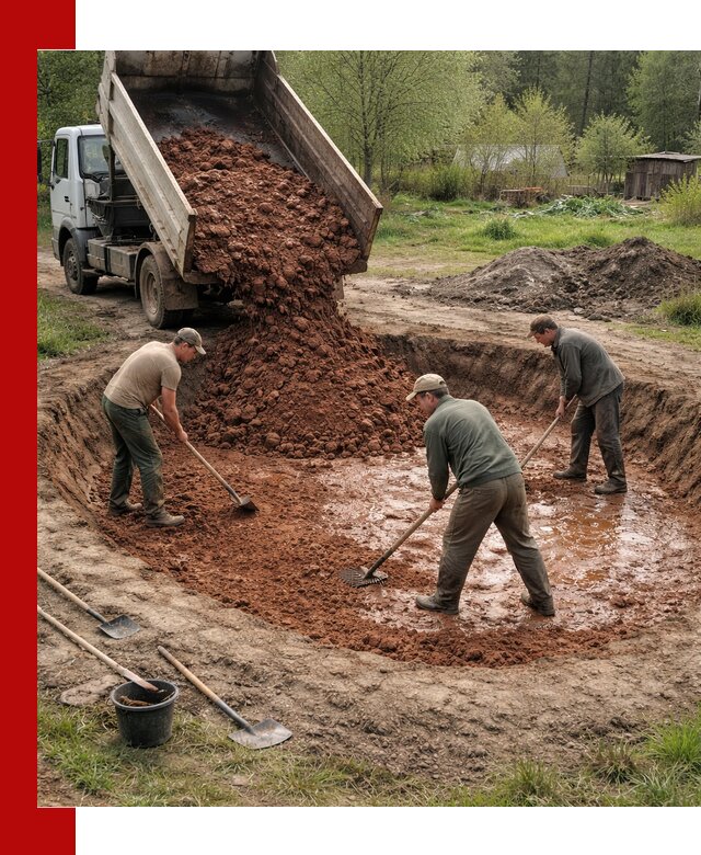 Купить качественную глину для пруда в Баксане