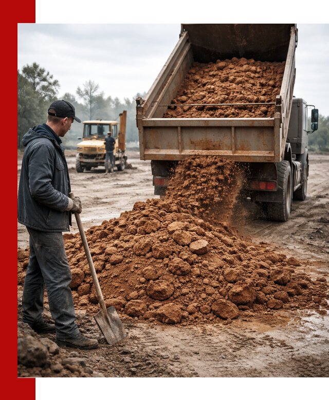 Глина для засыпки в Баксане с доставкой самосвалами