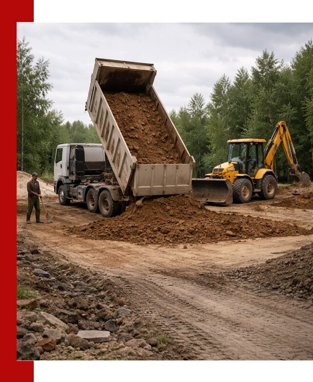 Доставка суглинка самосвалами в Баксане подсыпка и планировка