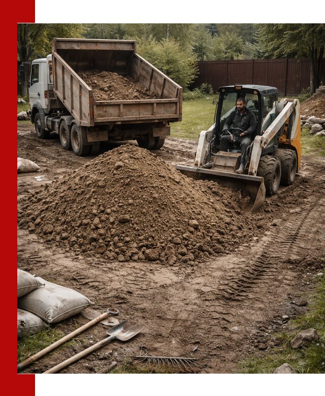 Суглинок для планировки участков в Баксане с доставкой и выгрузкой