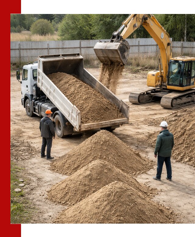 Доставка супеси вагонными и автопартиями в Баксане