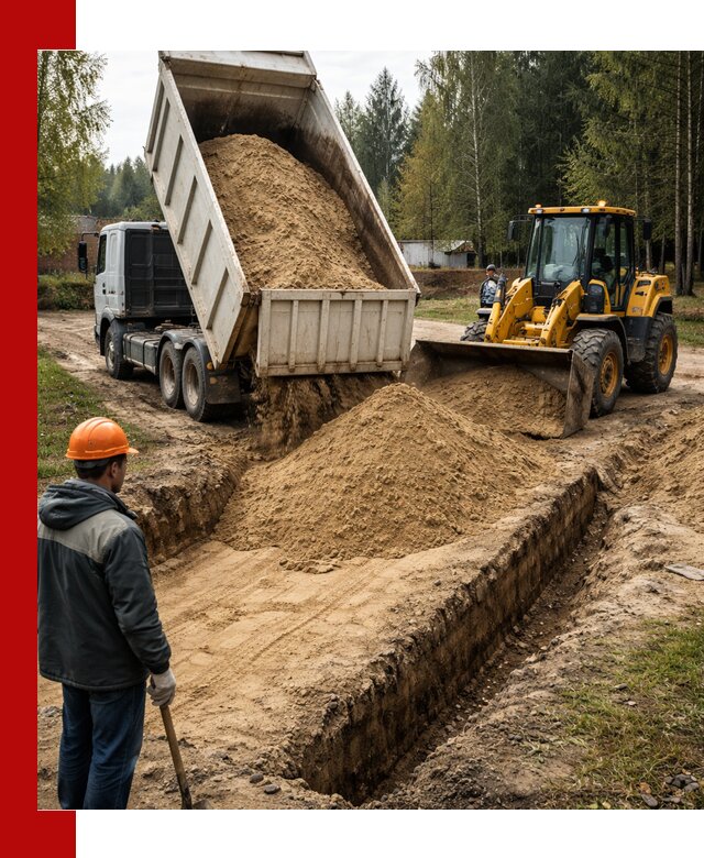 Доставка песчаного грунта в Баксане для строительных работ