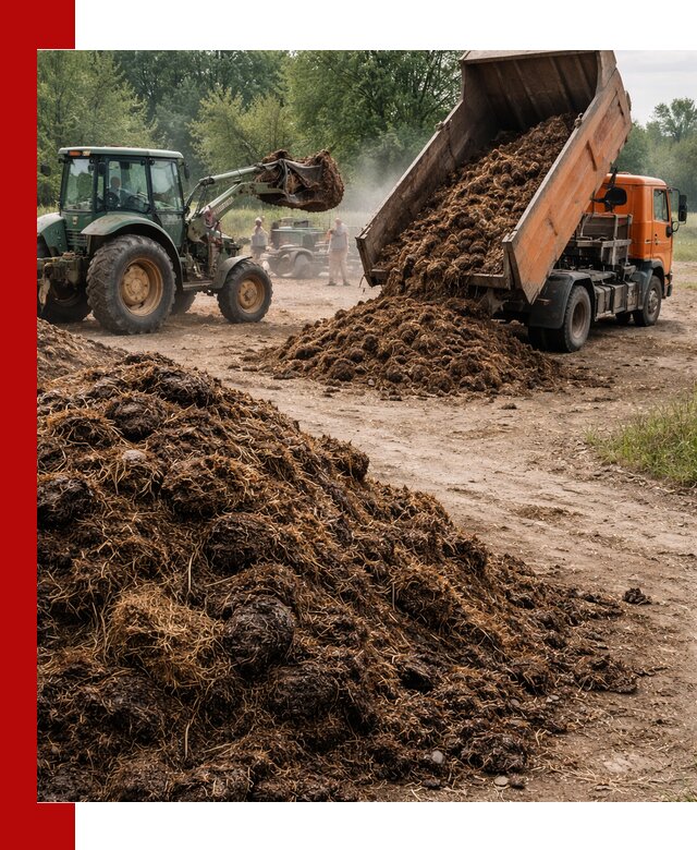 Доставка навоза самосвалами в Баксане для сельхозпотребностей