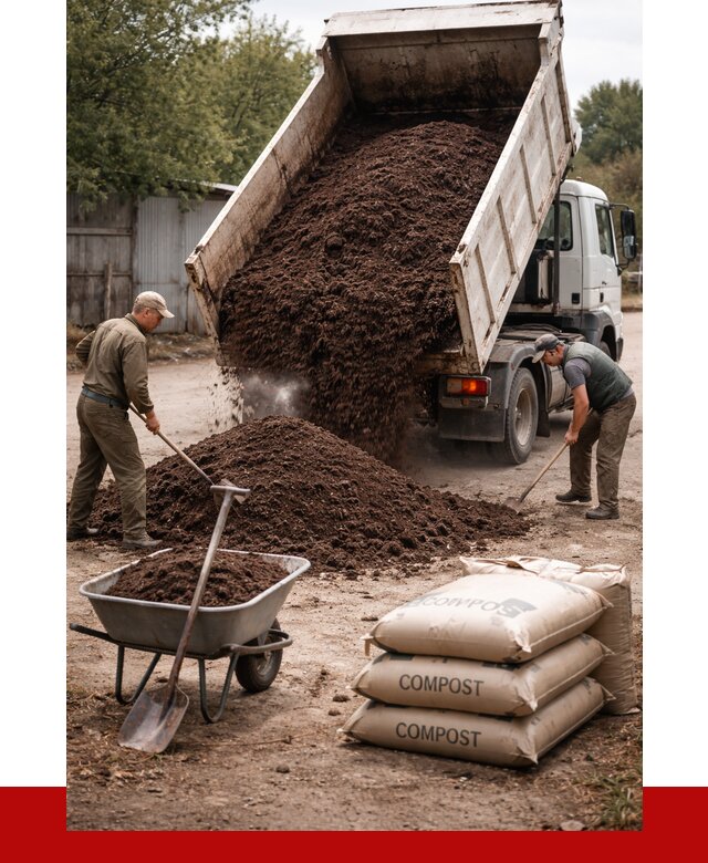 Купить компост в Баксане от 4243 р. за куб с доставкой | ПРОНЕРУДБкс