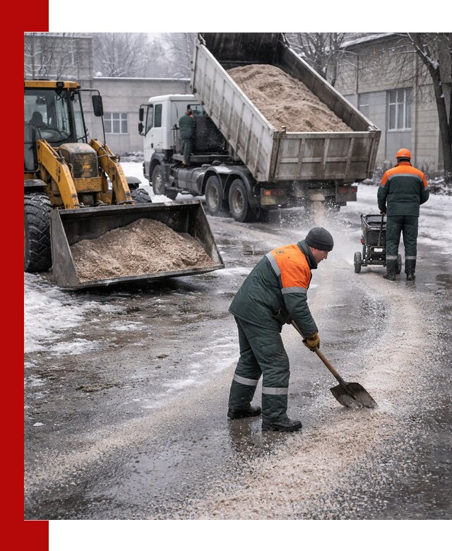 Реагент против гололеда с доставкой и нанесением в Баксане