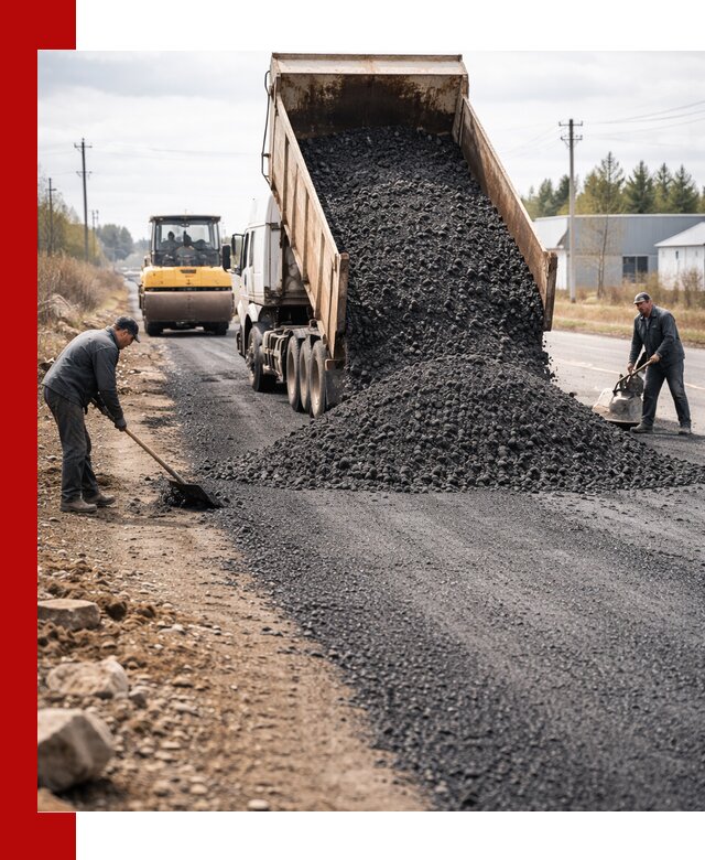 Асфальтовая крошка для дорог в Баксане — поставка и доставка