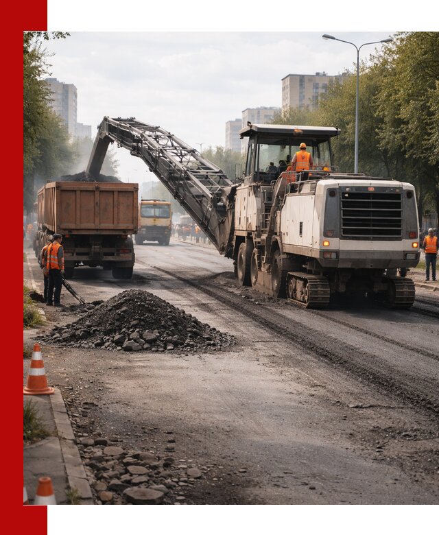 Фрезерованный асфальт в Баксане — удаление и вывоз старого покрытия