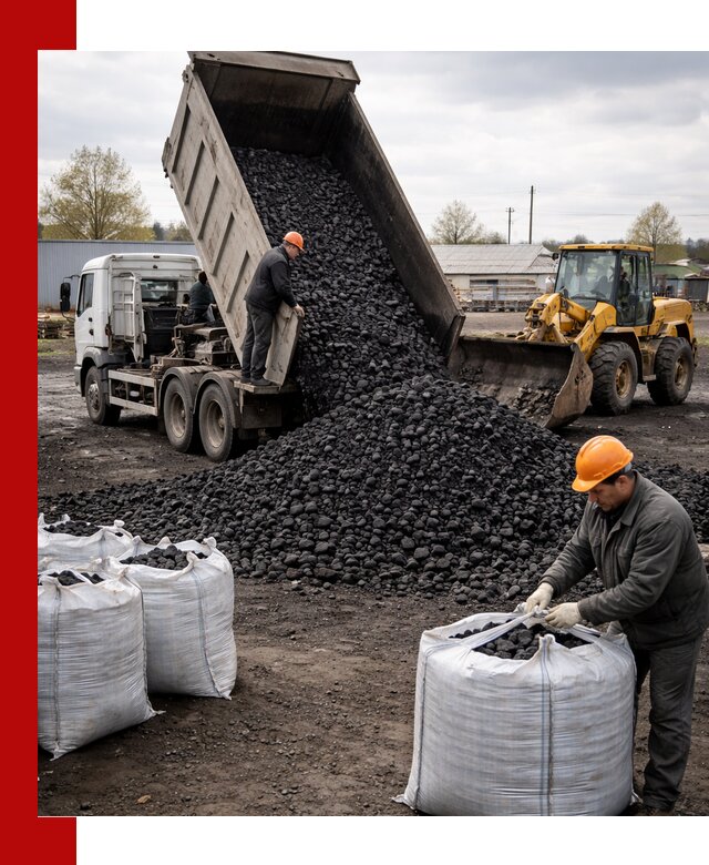 Доставка каменного угля в Баксане оптом и в розницу