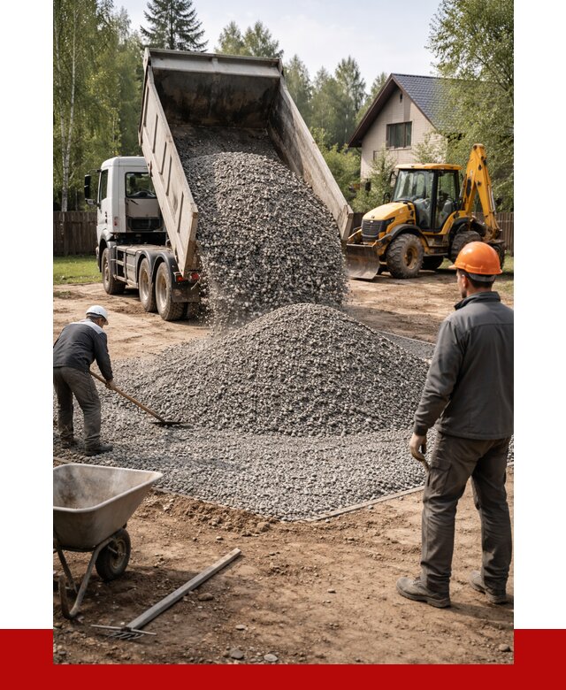 Отсыпка участка щебнем в Баксане от 6566 р. ПРОНЕРУДБкс