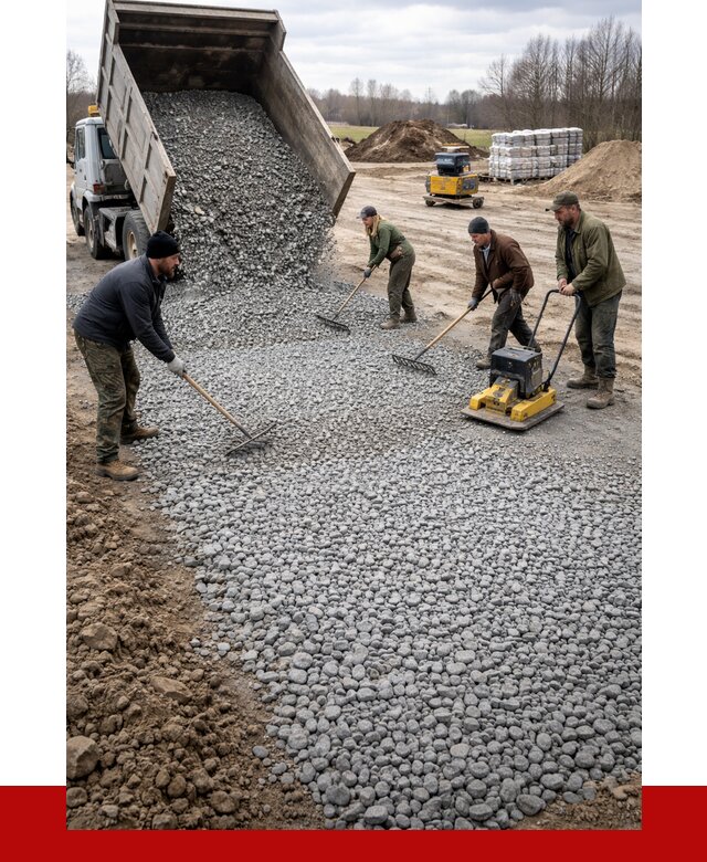 Устройство щебеночной подушки в Баксане от 4546 р. ПРОНЕРУДБкс